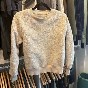 Everlane Cream Textured Crew Neck Sweater